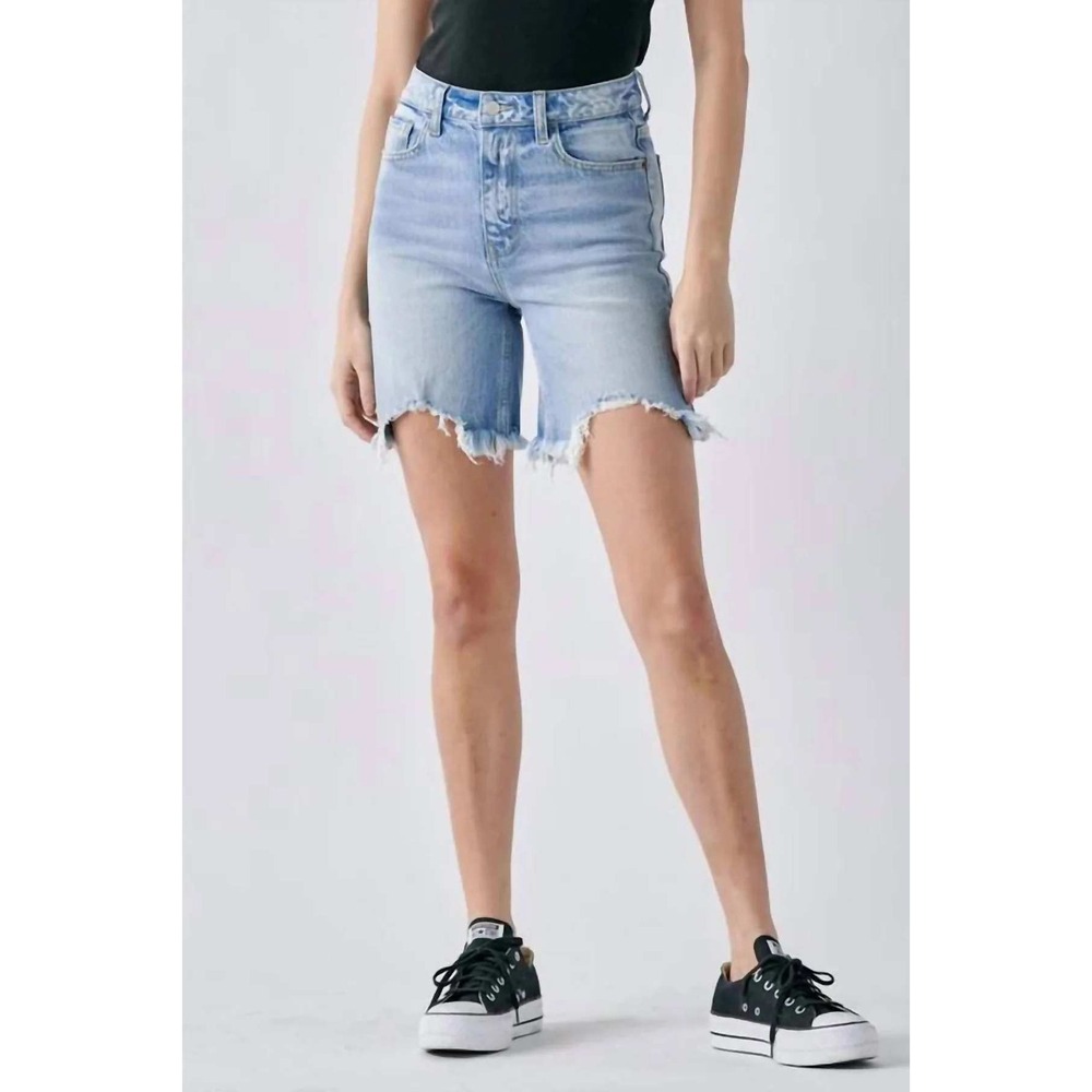 Cello‎ Light Wash High Waist Light Wash Bermuda Jean Shorts Size Medium